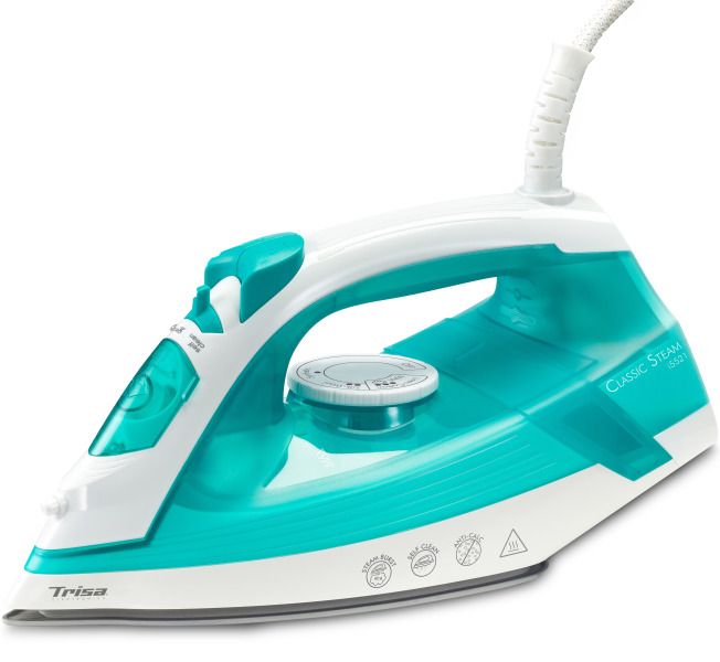 TRISA Bügeleisen 2000W 220ml Keramik-Sohle türkis-weiss