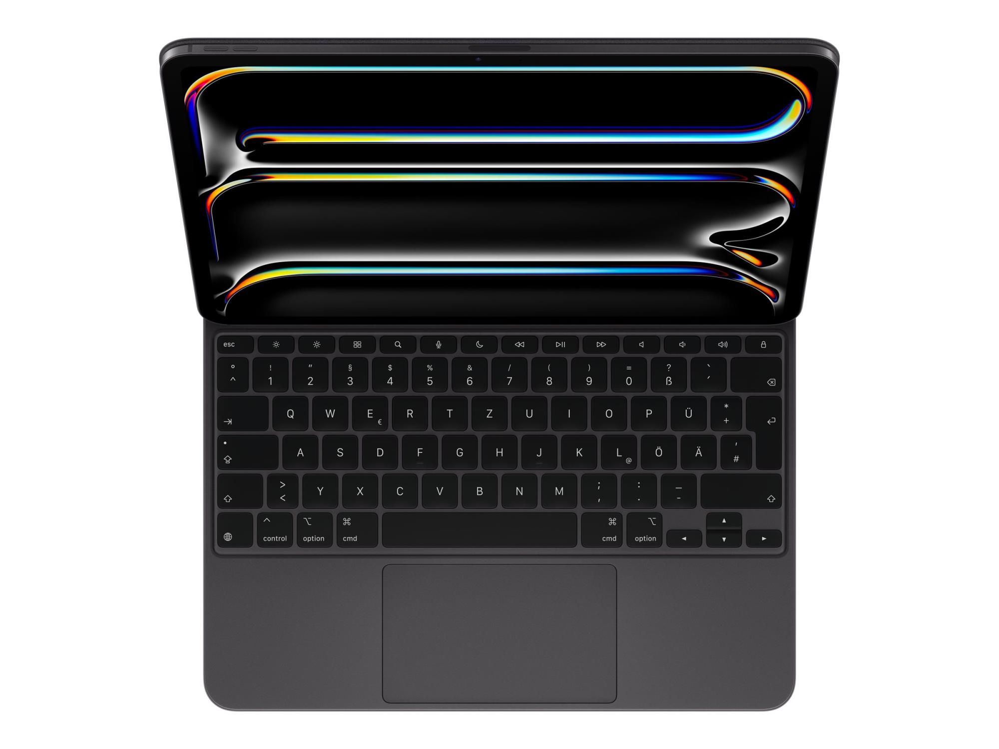 Apple Magic Keyboard - Tastatur und Foliohülle - mit Trackpad - hinterleuchtet - Apple Smart connector - QWERTZ - Deutsch - Schwarz - für 13-inch iPad Pro (M4)