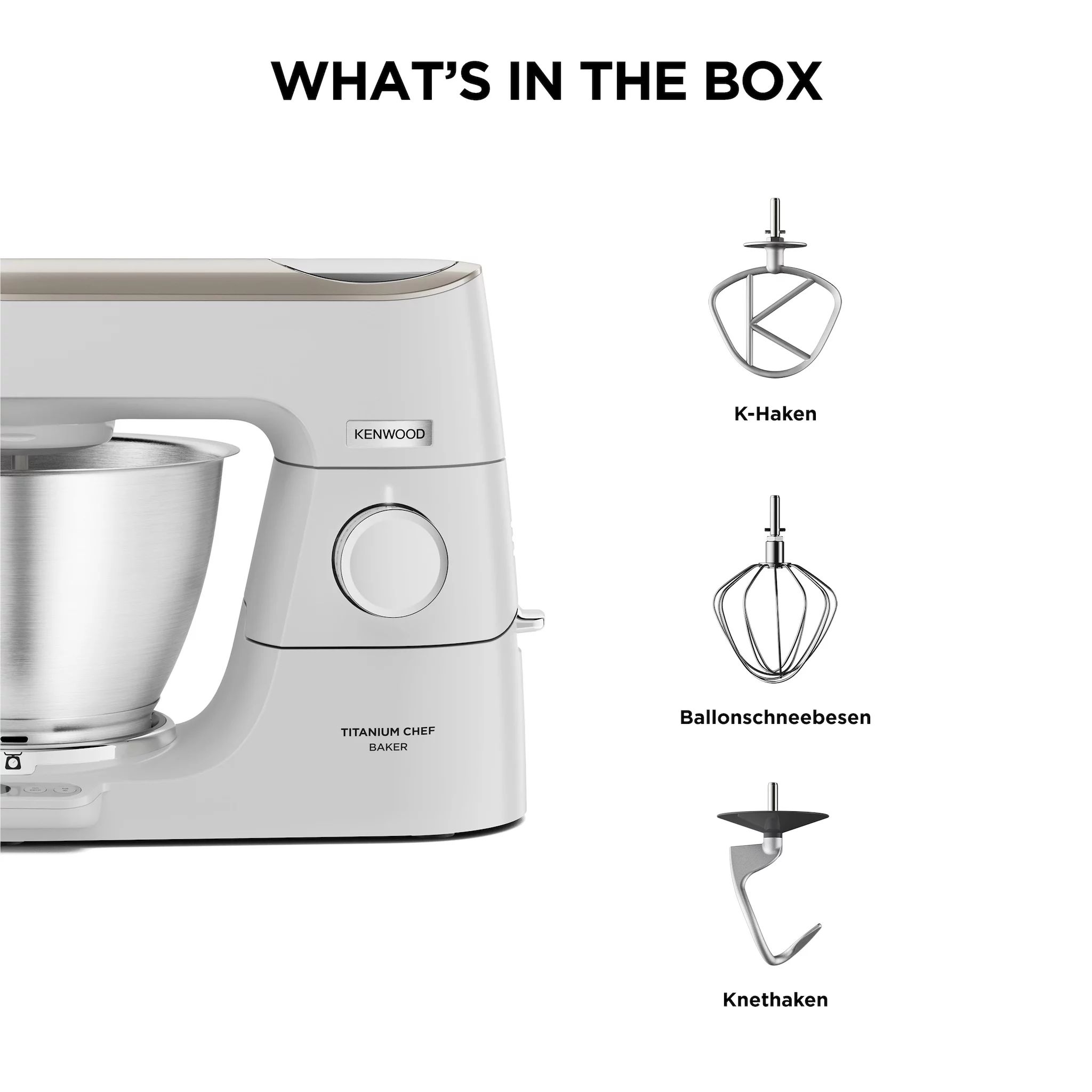 Kenwood Küchenmaschine Titanium Chef Baker KVC65.001.WH Open-Box