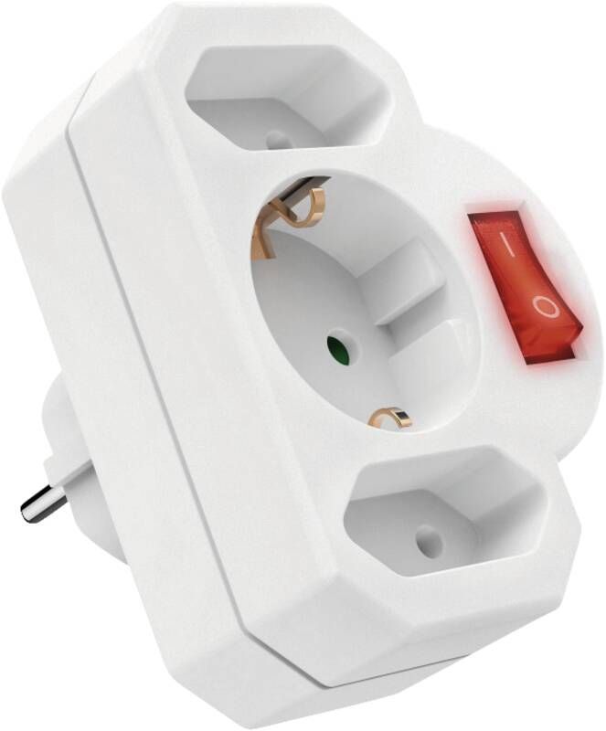 Hama 223217 STECKDOSENADAPT/2EU/1SCHUKO/M.SCH