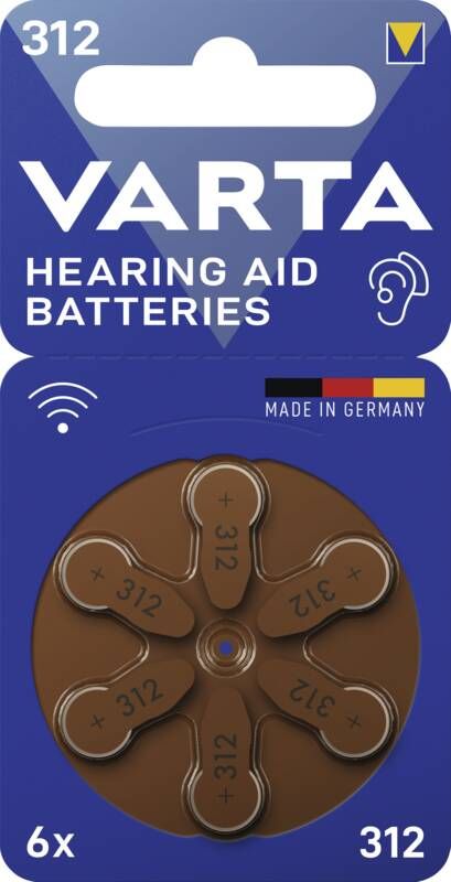 Varta 312 Hörgeräte Batterie 6-er Blister