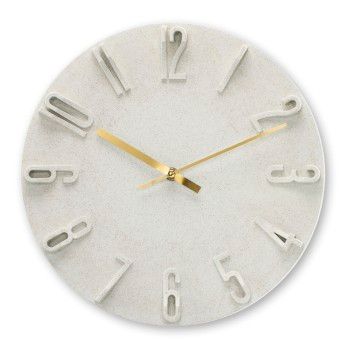 Hama Wanduhr "Korfu", Ø 30 cm, Quarzuhr, analog, 3D-Ziffern, Beige