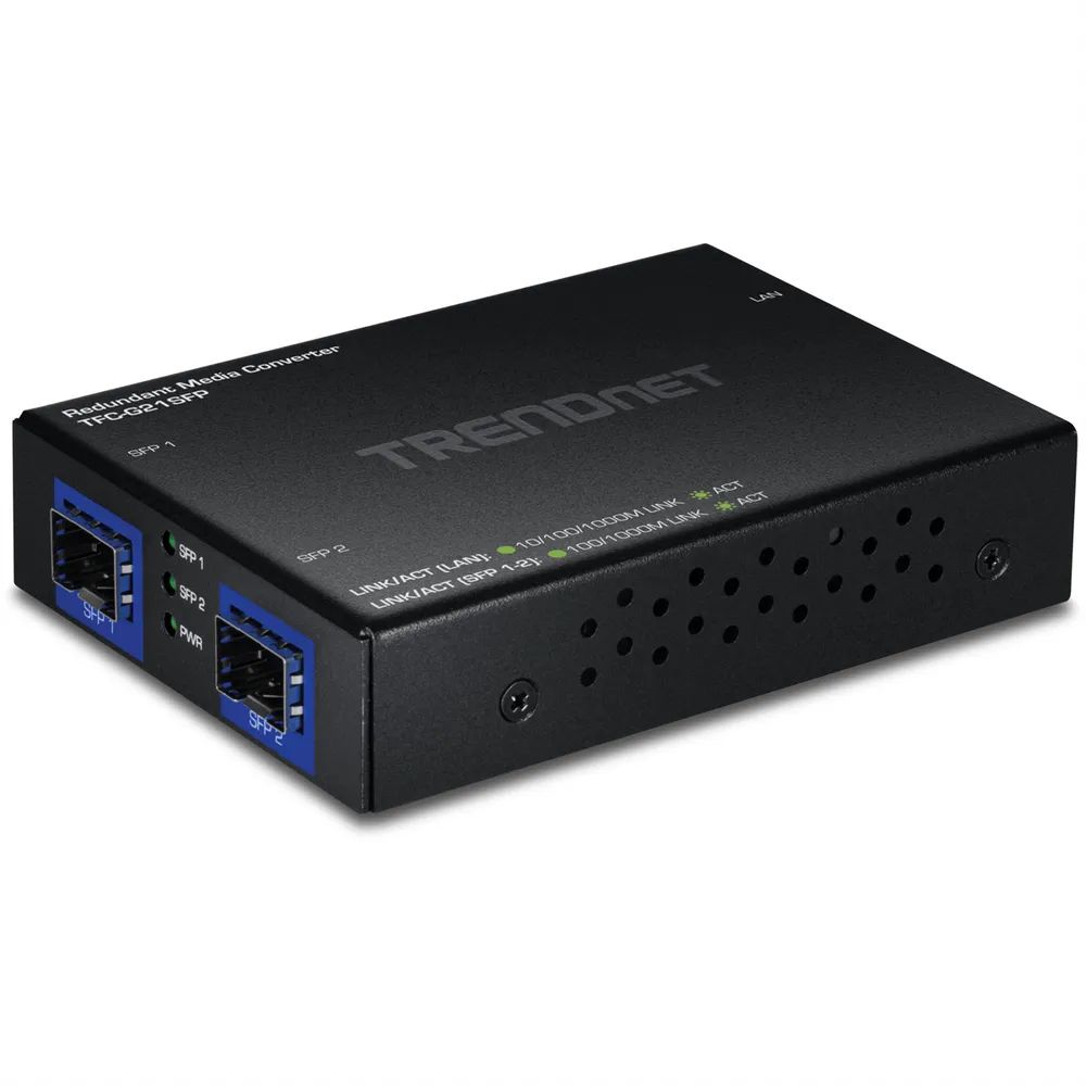 TRENDnet TFC-G21SFP Medien Konverter zu Dual SFP Redundant Mode - Converter - Glasfaser (LWL)