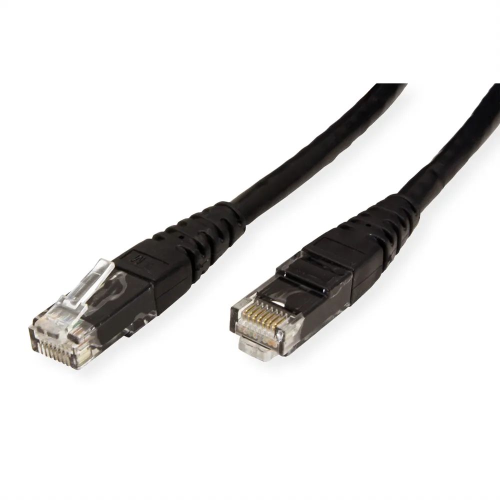 ROLINE Patchkabel Cat.6 (Class E) UTP, schwarz, 1 m