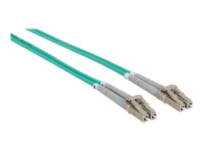 Intellinet Fiber Optic Patch Cable, OM3, LC/LC, 1m, Aqua, Duplex, Multimode, 50/125 µm, LSZH, Fibre, Lifetime Warranty, Polybag - Patch-Kabel - LC Multi-Mode (M)