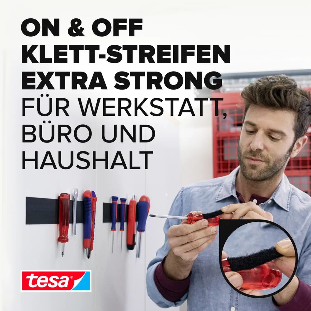 Tesa On & Off - Montagekleber - 5 x 10 cm - Schwarz (Packung mit 2)
