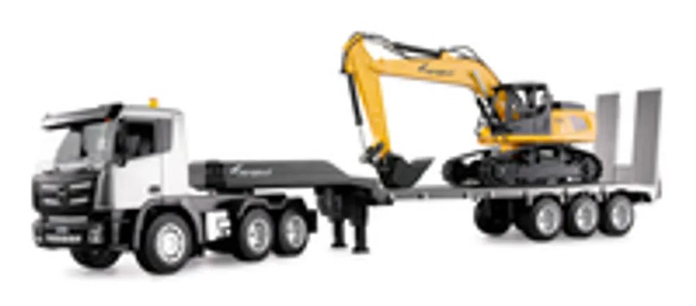 Amewi Lastwagen G836E Zugmaschine und Bagger Set RTR