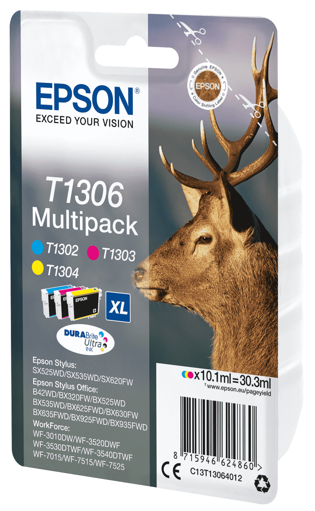 Epson T1306 Tinte Hirsch Multi, Standard, 3 Farben