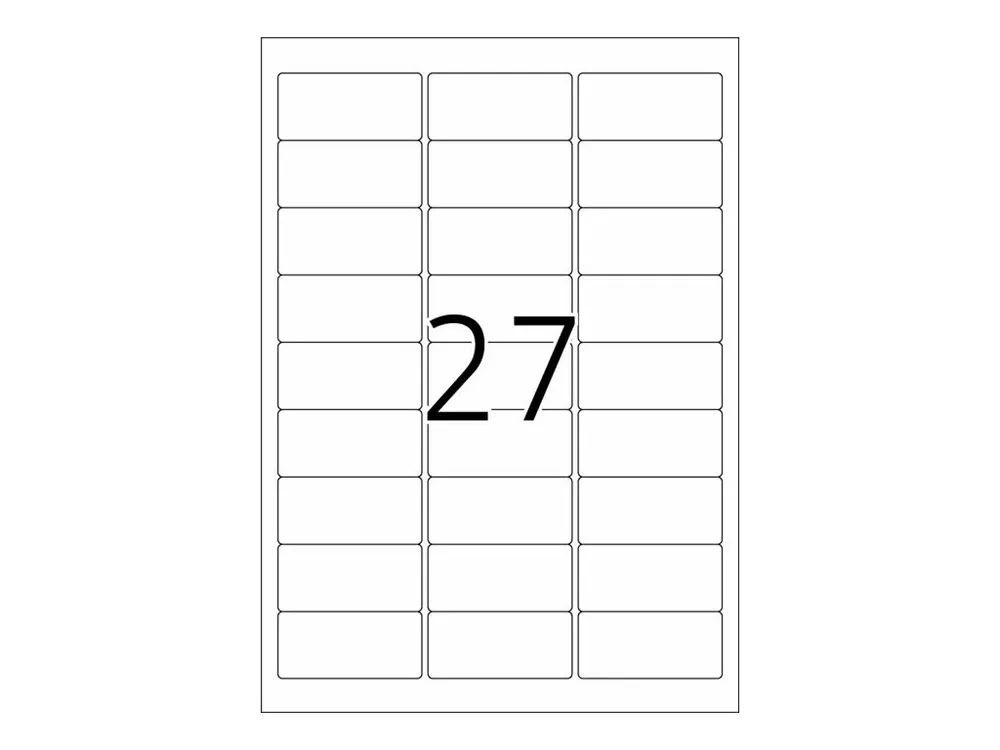 HERMA Special - Papier - matt - selbstklebend, entfernbarer Klebstoff - weiß - 63.5 x 29.6 mm 2700 Etikett(en) (100 Bogen x 27)