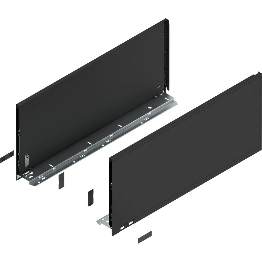 BLUM LEGRABOX pure Zarge Höhe F, NL 550, Carbonschwarz-matt