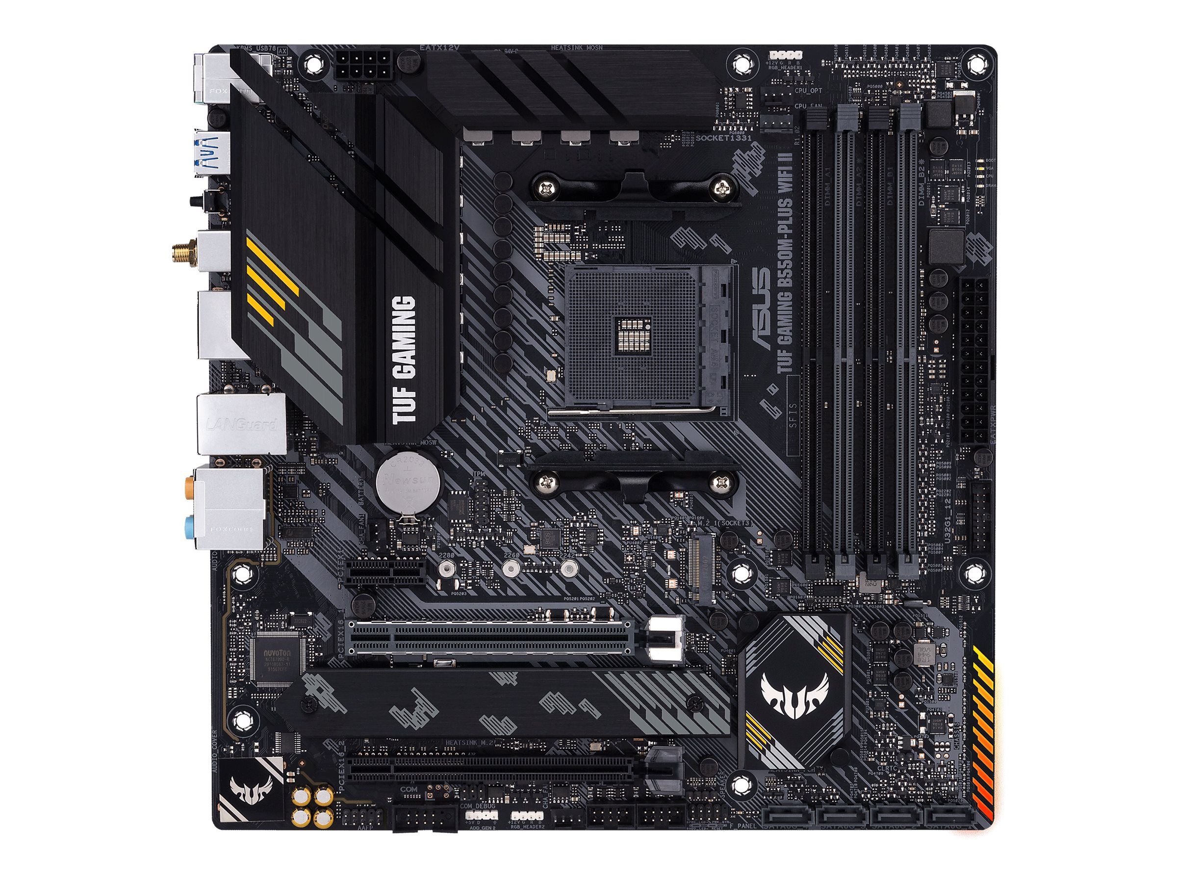 ASUS TUF GAMING B550M-PLUS WIFI II - Motherboard - micro ATX - Socket AM4 - AMD B550 Chipsatz - USB-C Gen2, USB 3.2 Gen 1, USB 3.2 Gen 2 - 2.5 Gigabit LAN, Wi-Fi 6, Bluetooth - Onboard-Grafik (CPU erforderlich)