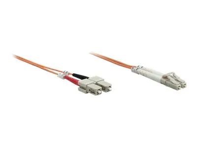 Intellinet Fiber Optic Patch Cable, OM1, LC/SC, 2m, Orange, Duplex, Multimode, 62.5/125 µm, LSZH, Fibre, Lifetime Warranty, Polybag - Patch-Kabel - LC Multi-Mode (M)