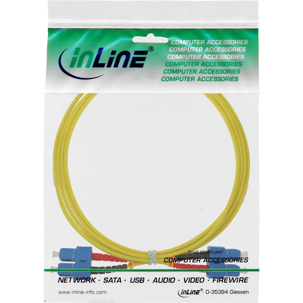 InLine LWL Duplex Kabel - SC/SC - 9/125µm - OS2 - 2m