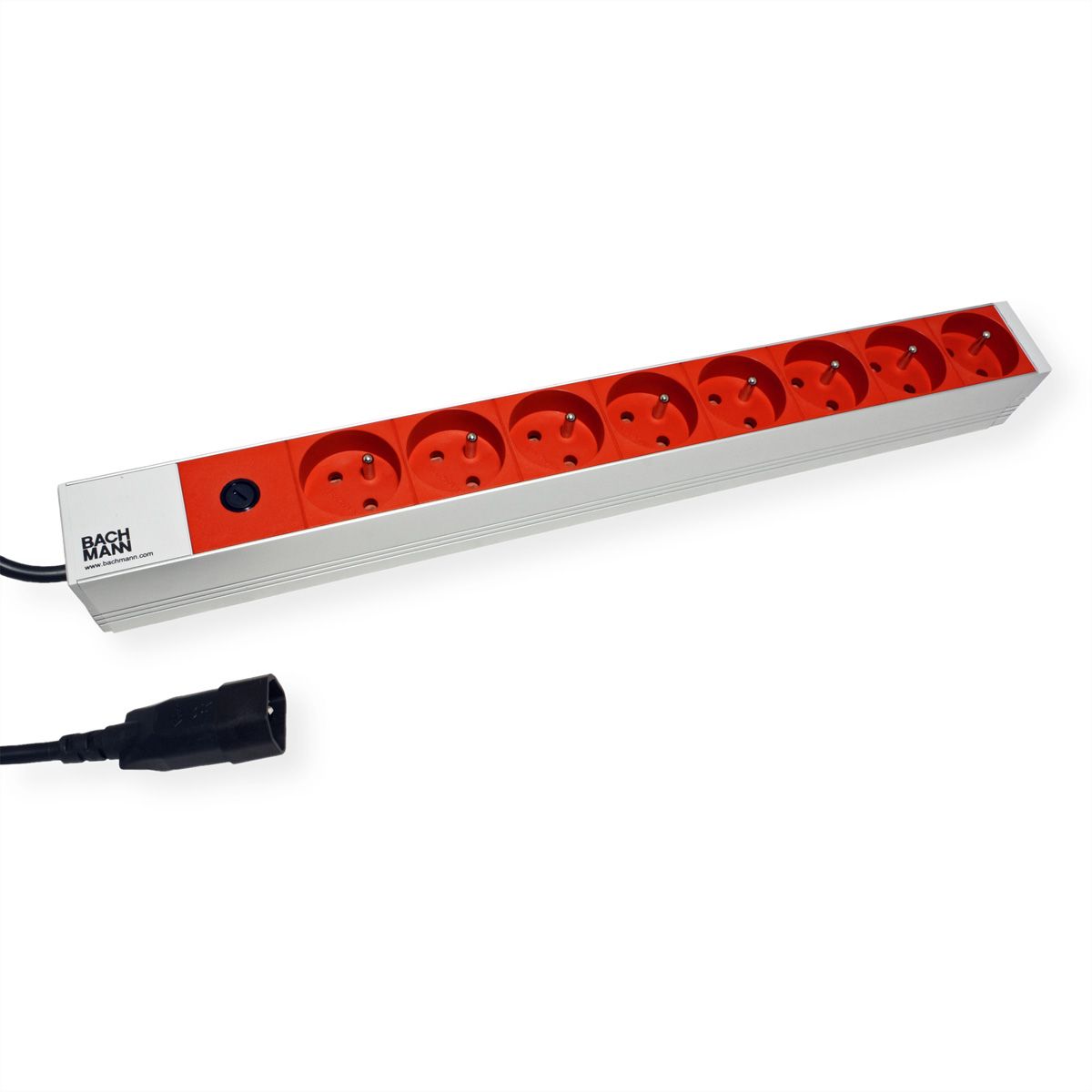 Bachmann Protection - Steckdosenleiste (Rack - einbaufähig) - Eingabe, Eingang IEC 60320 C14 - Ausgangsanschlüsse: 8 (CEE 7/5)
