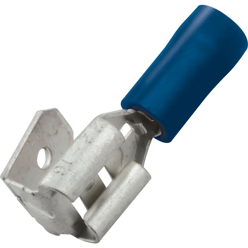 Edler Systems Kabeltechnik GmbH Flachsteckhülse mit Abzweiger 6,3x0,8 Querschnitt 1 - 2,5 mm² isoliert blau