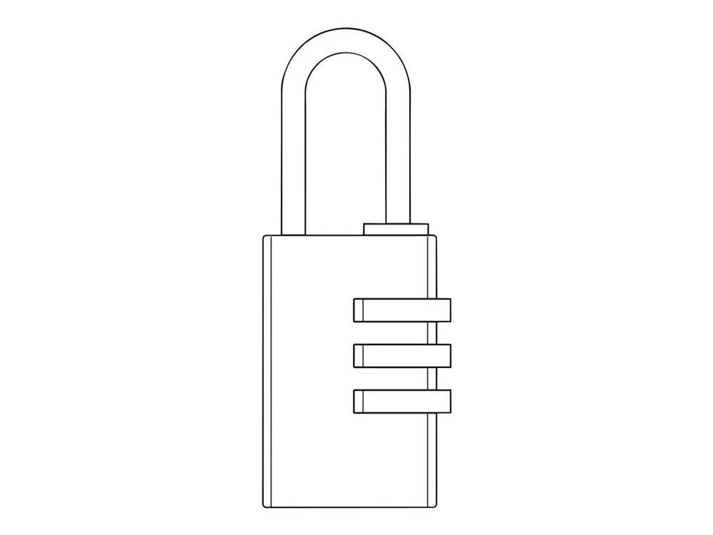 MasterLock Zahlenschl. aus Alu. m. 3-stell. Zahlenk. 7630EURD