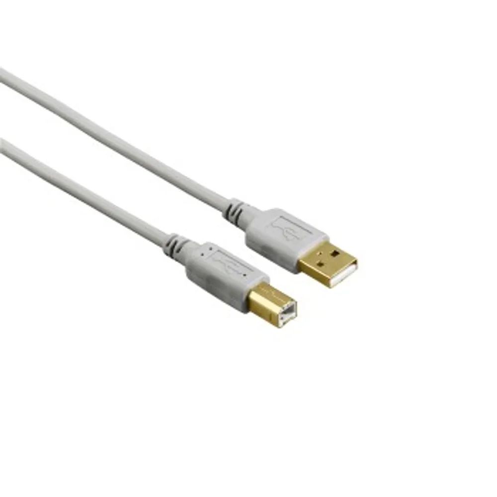 Hama USB-Kabel, USB 2.0, vergoldet, 1,50 m