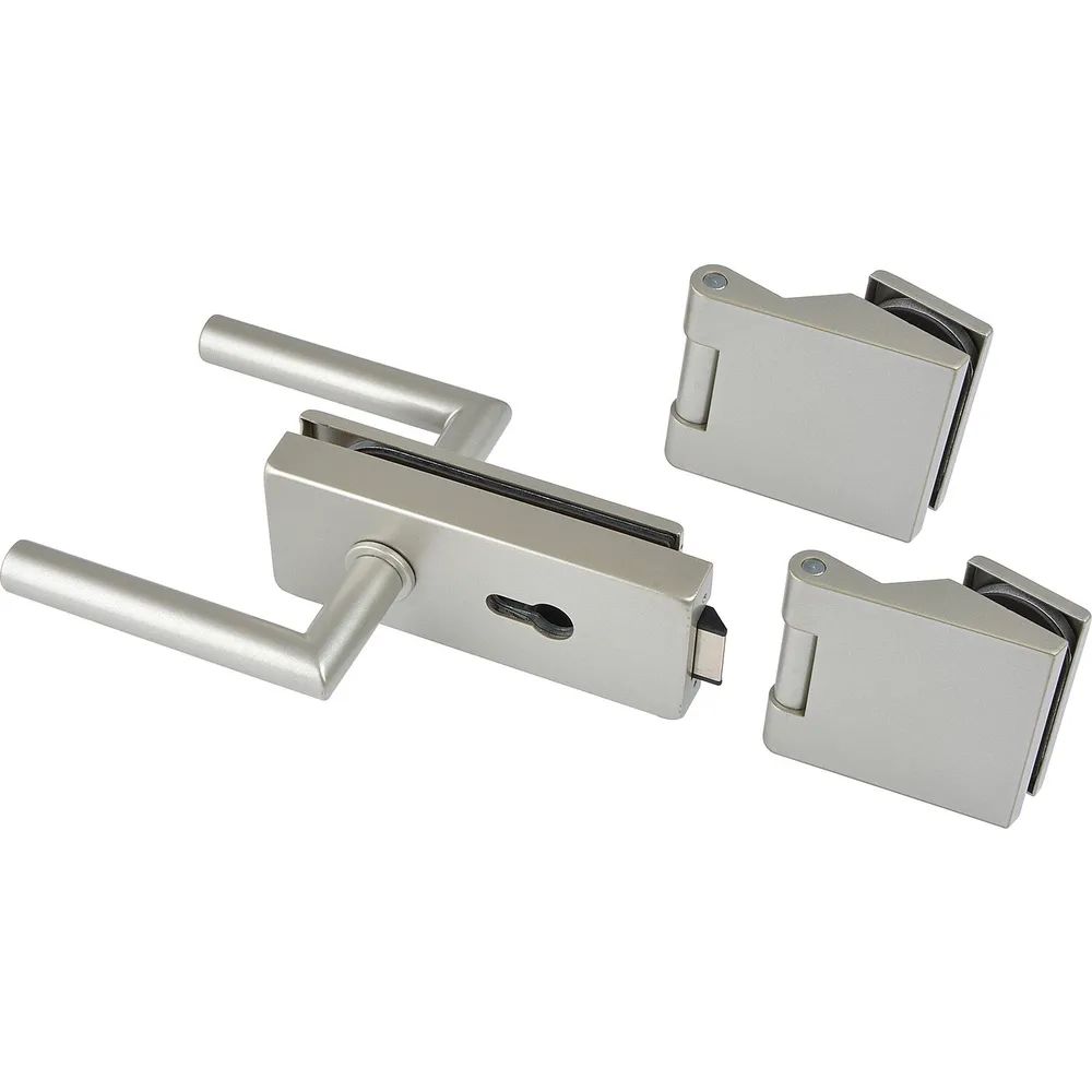 Dorma-Glas Beschlagsgarnitur Classic PZ, Aluminium Edelstahl-Effekt