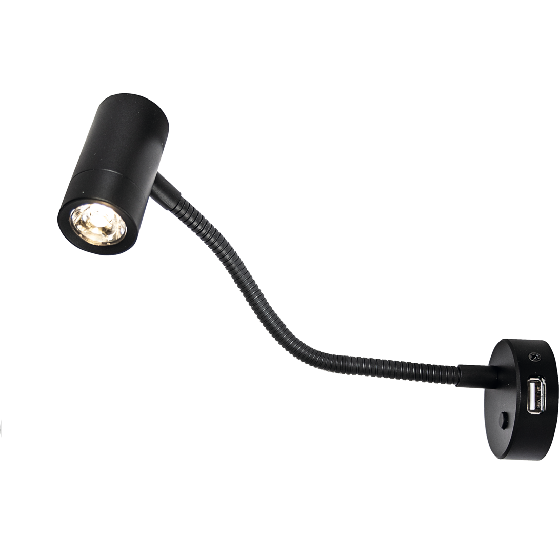 Frilight LED-Spot Mini Tube D4 flex satin-schwarz