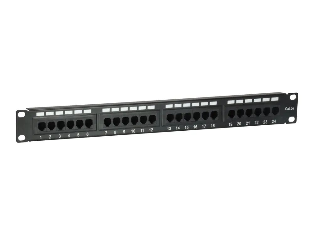 Equip Pro - Patch Panel - CAT 5e - RJ-45 X 24 - Schwarz - 1U - 48.3 cm (19")