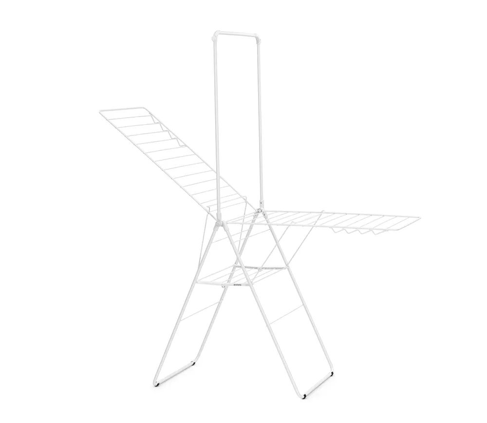 Brabantia HangOn-Wäscheständer, 25 Meter mit Stang - White