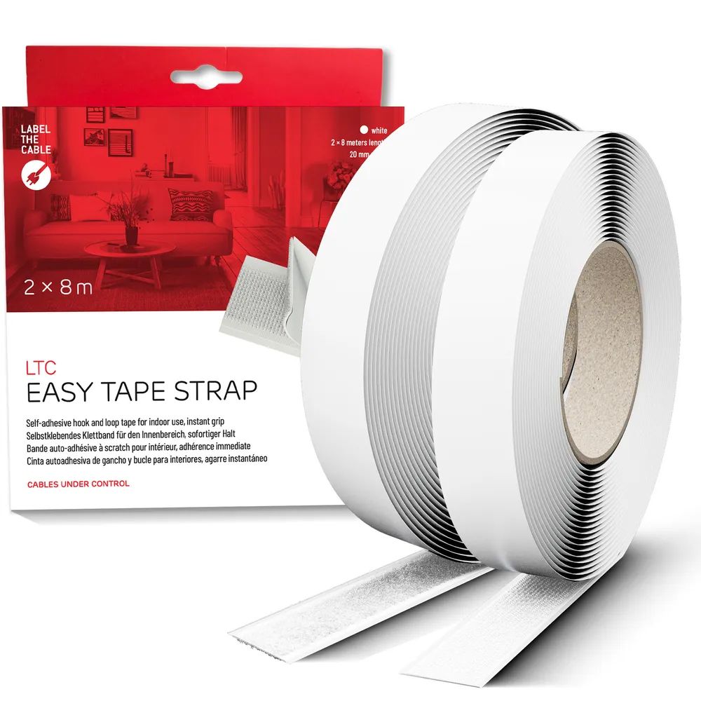 Label-the-cable LTC Klettrolle Easy Tape Strap Bündeln&Ordnen weiß
