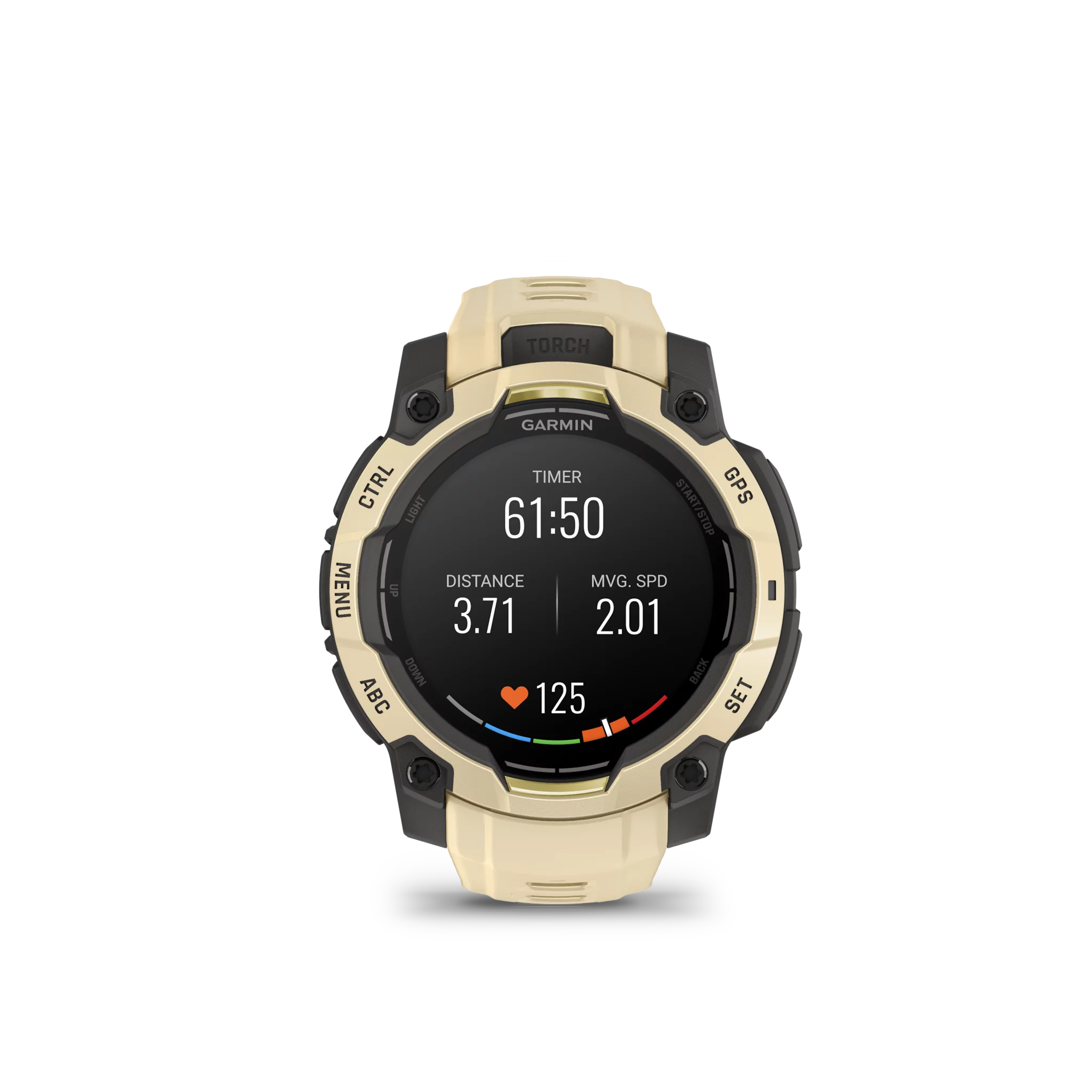 Garmin Instinct 3 AMOLED, 45mm Grau/Citrine mit Silikon-Wechselarmband, 22mm