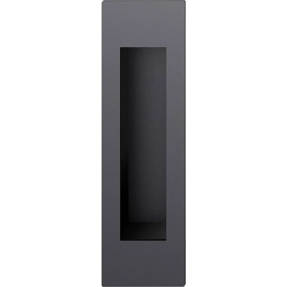 FSB Schiebetürmuschel 42 4251 eckig offen, Aluminium schwarz matt