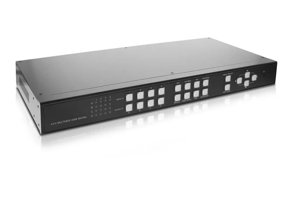 InLine HDMI 4x4 Multi View Matrix / Videowand Switch - 4 Eingänge auf 4 Ausgänge