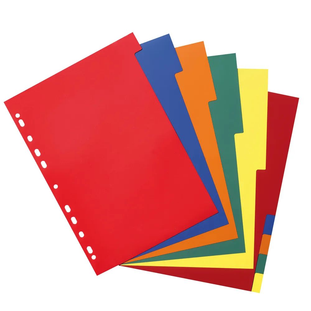 herlitz Ringbuchregister A4 PP 10-teilig 5-farbig