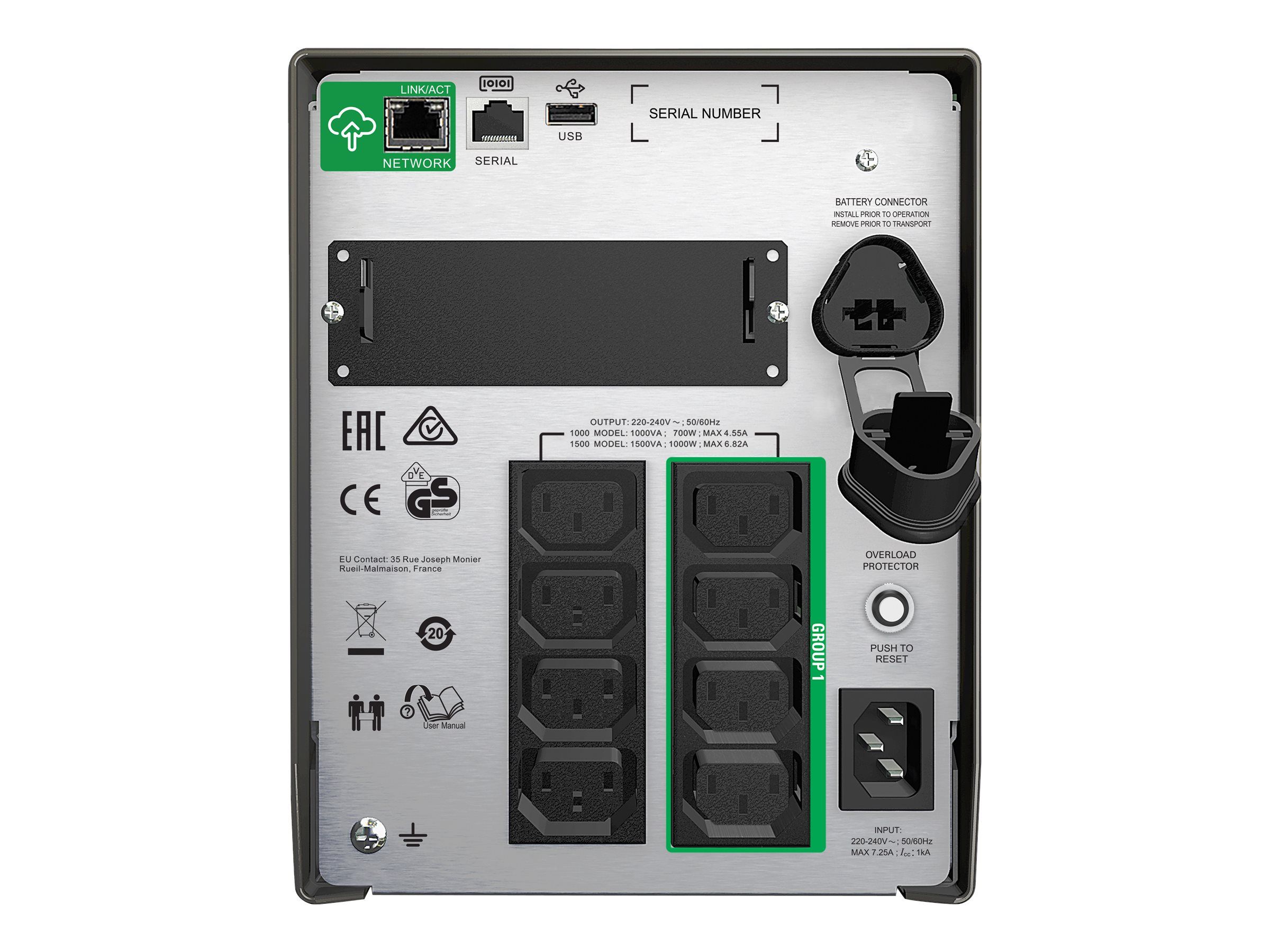 APC Smart-UPS SMT1000IC - USV - Wechselstrom 220/230/240 V