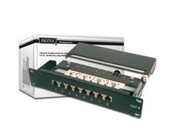 DIGITUS CAT 6, Klasse E Patch Panel, geschirmt, schwarz