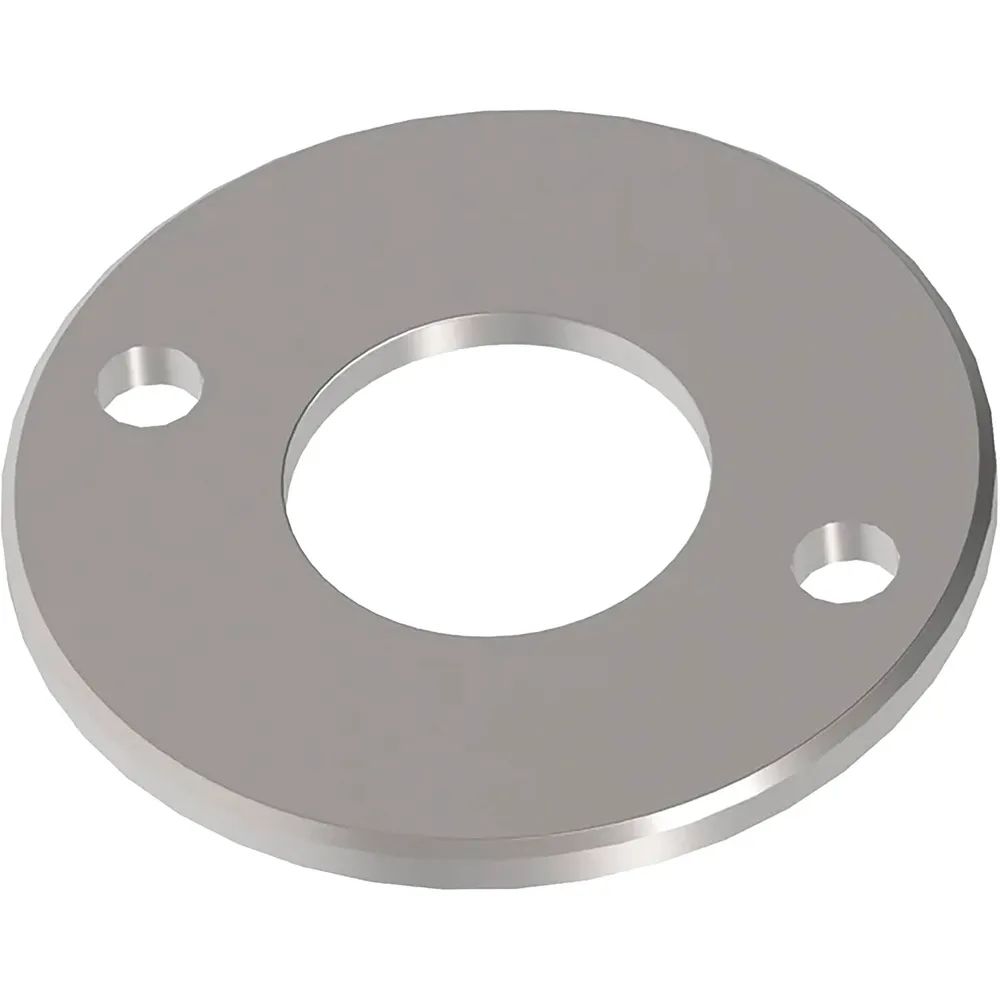 ECONOMY Anschraubplatte/Bodenflansch f.Rundrohr 42,4mm,Edelstahl geschliffenV2A