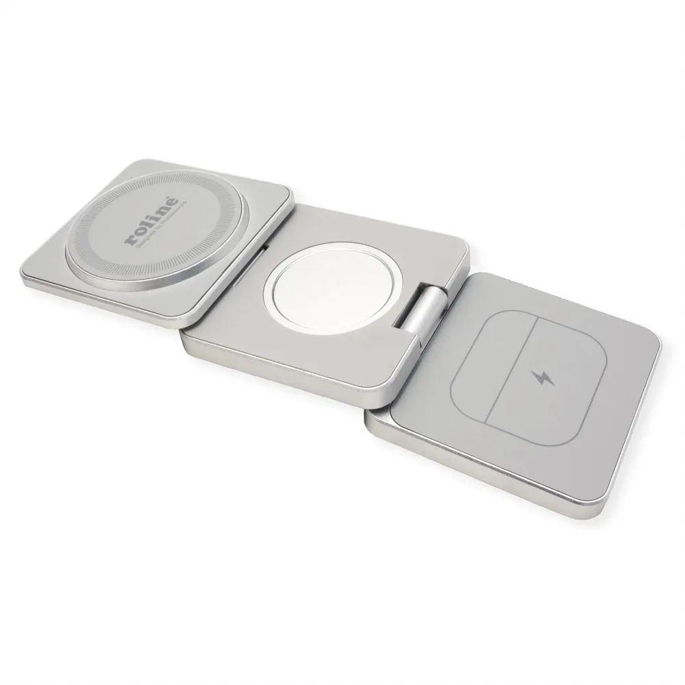 ROLINE 3-in-1 Induktions-Ladestation, faltbar, für Apple