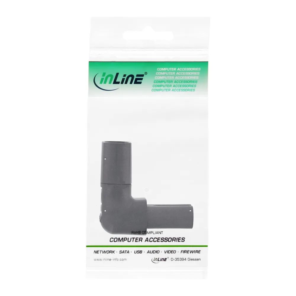 InLine Netzadapter IEC 60320 C8 / C7 - oben/unten gewinkelt 2pol.