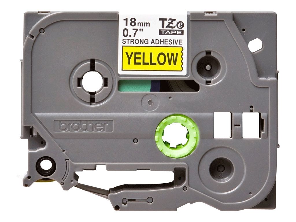 Brother TZe-S641 - Extra starker Klebstoff - Schwarz auf Gelb - Rolle (1,8 cm x 8 m)