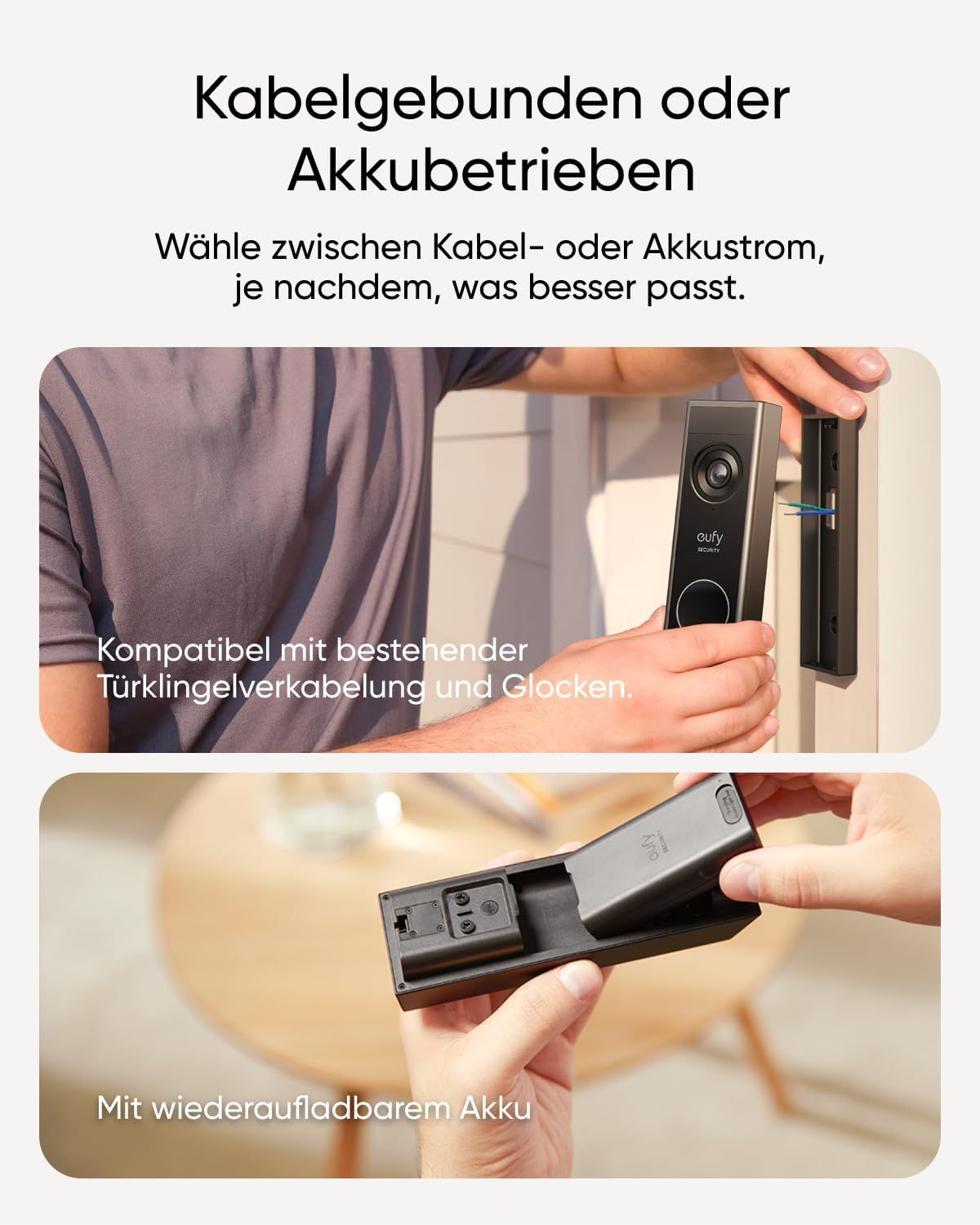 eufy Türklingel mit Kamera E340 mit Glocke