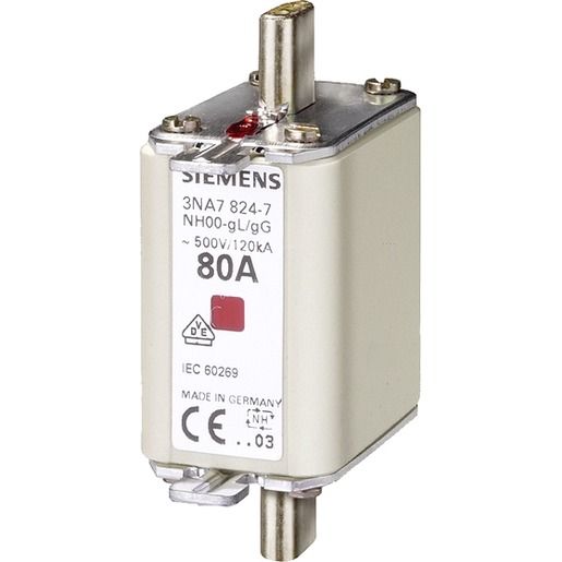 Siemens NH-SICH.EINSATZ 500V GR00 125A / SIEMEN NH00/ 125A 500V 3NA7832