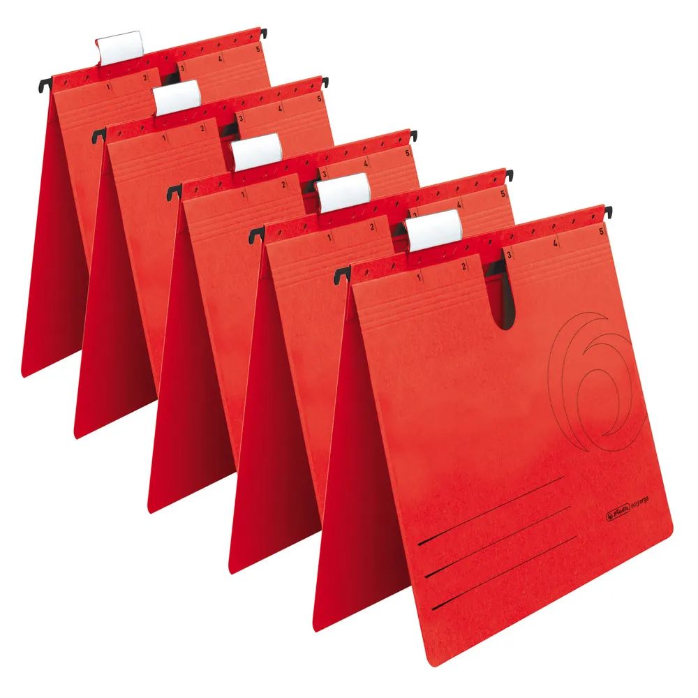 herlitz Hängehefter, A4, rot, 5er