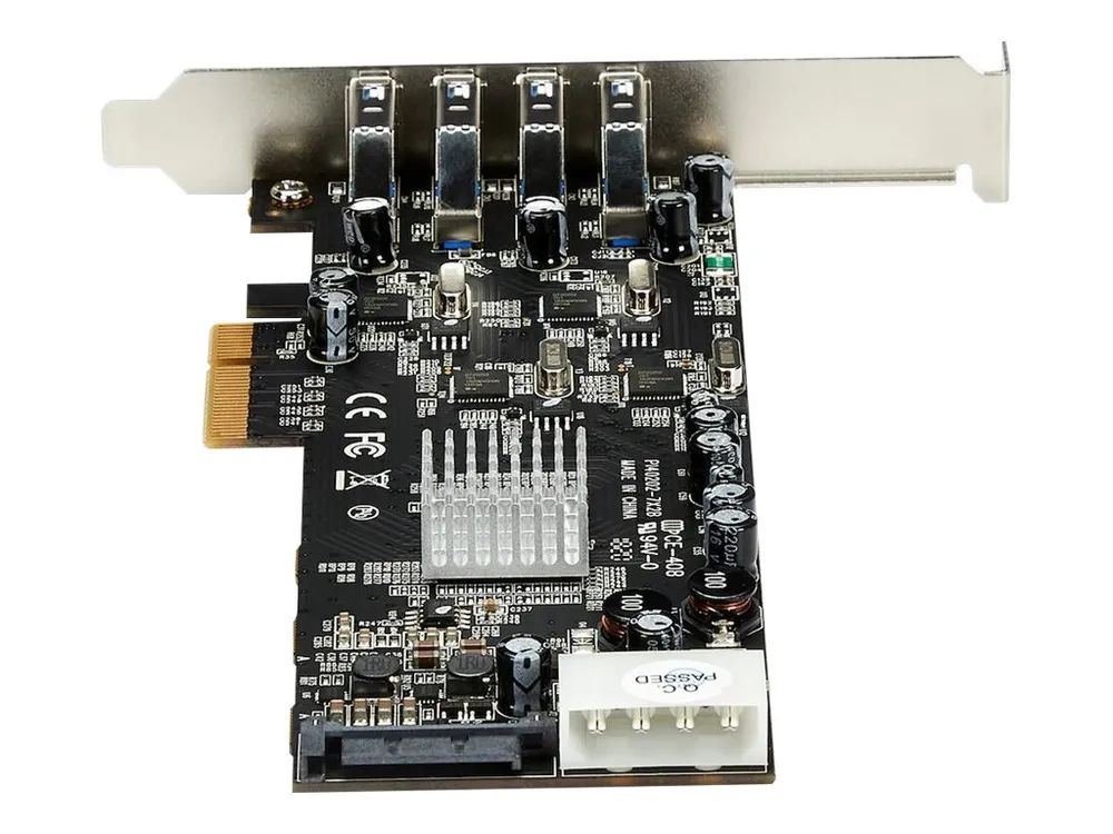 StarTech.com 4 Port USB 3.0 SuperSpeed PCI Express Schnittstellenkarte mit 4 5Gb/s Kanälen und UASP