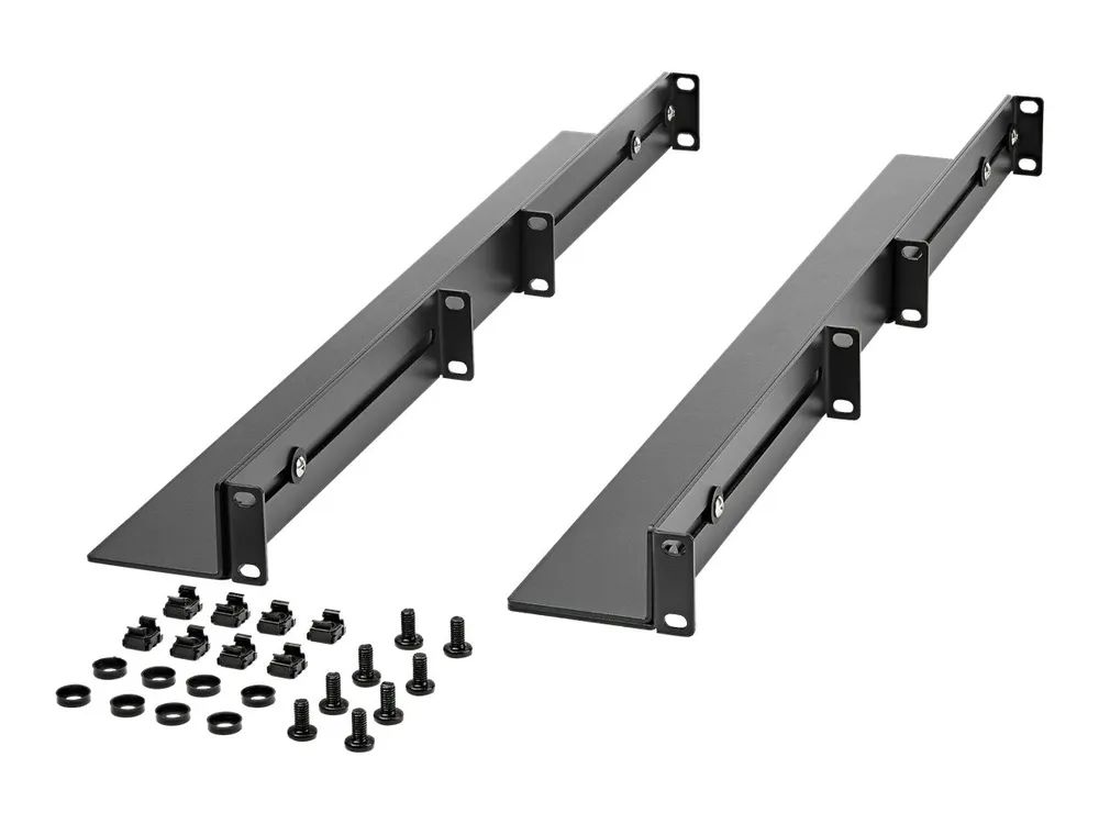 StarTech.com 1HE 19 Zoll Server Rack Schienen - 60,9-91cm Einstellbare Tiefe - Universelle 4 Pfosten Rack Schienen - Netzwerk Geräte/Server/UPS Schienen für HPE ProLiant Dell PowerEdge (UNIRAILS1UB)