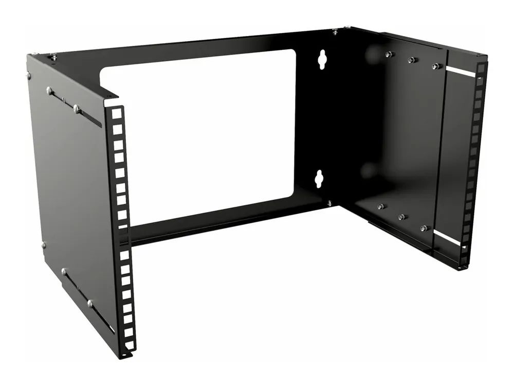 Lanview by Logon - Schrank offener Rahmen - adjustable depth - geeignet für Wandmontage - Schwarz - 6U - 48.3 cm (19")