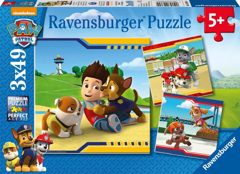 Ravensburger Verlag GmbH Pz. Paw Patrol Helden mit Fell 3 X 49 T.
