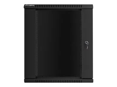 Lanberg Schrank Netzwerkschrank - geeignet für Wandmontage - Schwarz, RAL 9004 - 15U - 48.3 cm (19")