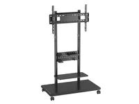 Equip Bodenstandhalter 50"-90"/1TFT Mobil+Ablage sw