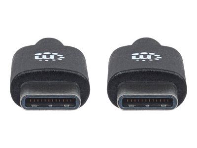 Manhattan USB-C to USB-C Cable, 2m, Male to Male, Black, 480 Mbps (USB 2.0)