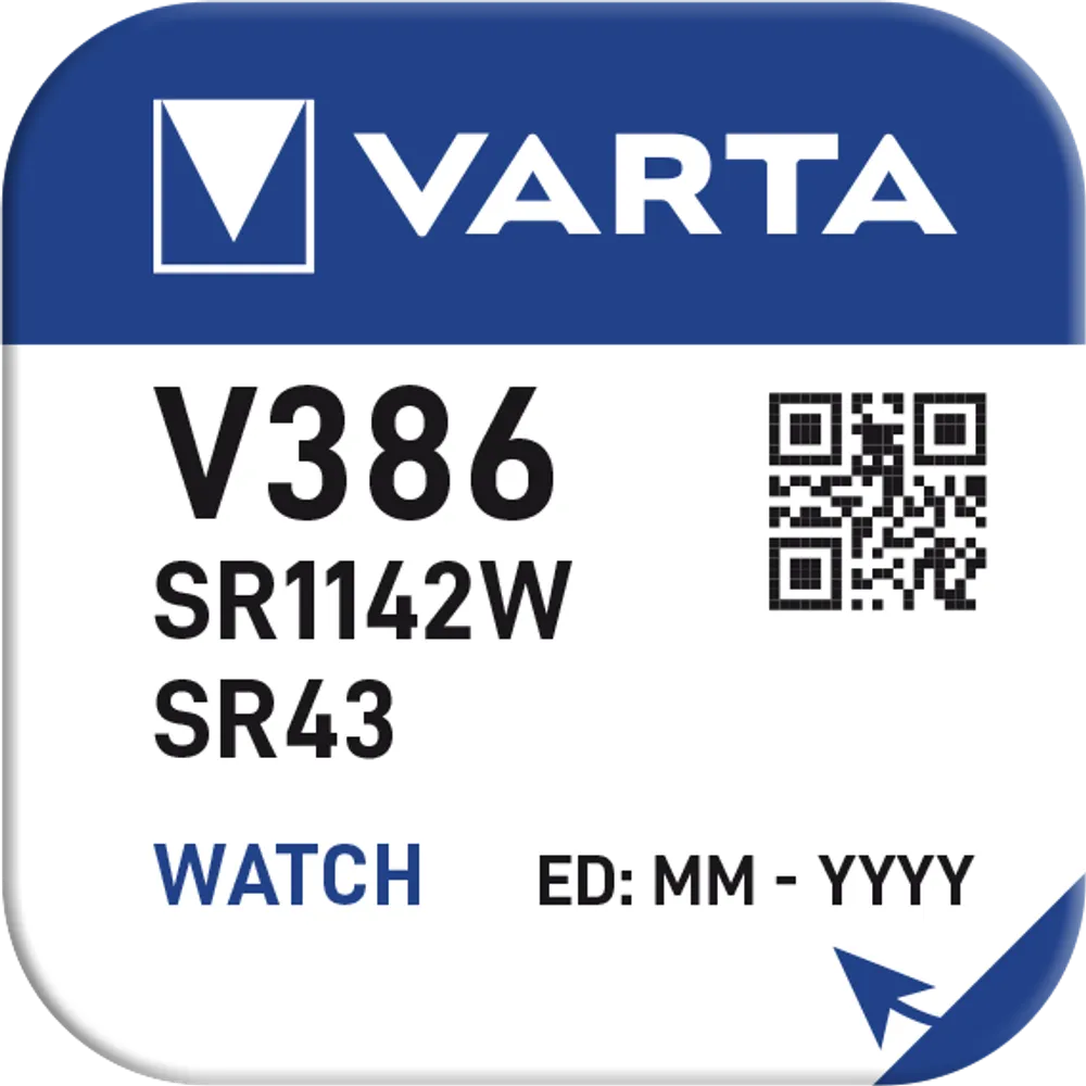 VARTA SILVER Coin V386/SR43 Napfblister 1