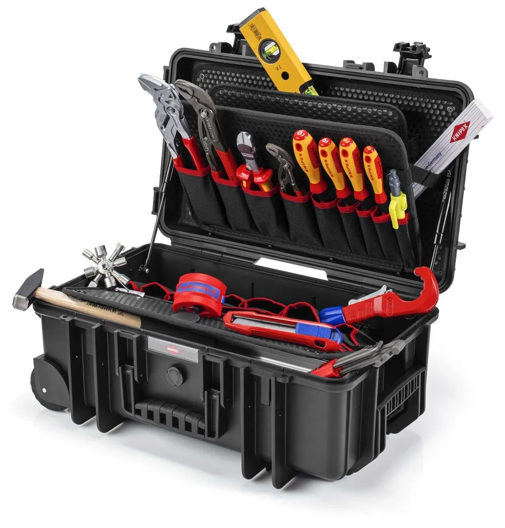 KNIPEX Werkzeugkoffer "Robust26 Move" Sanitär 17-teilig
