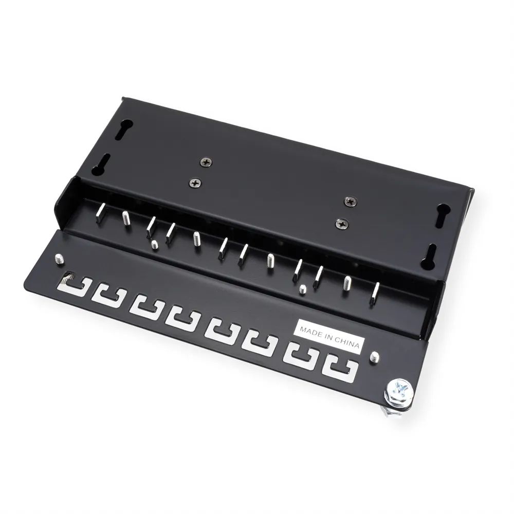 ROLINE Patchpanel, 8 Ports, Cat.5e (Class D), geschirmt, schwarz