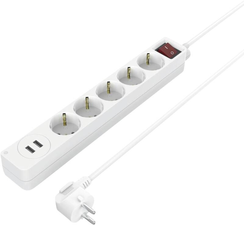 Hama 223183 SDL 5F 1,4M/USB-A 17W/M.SCH/BS